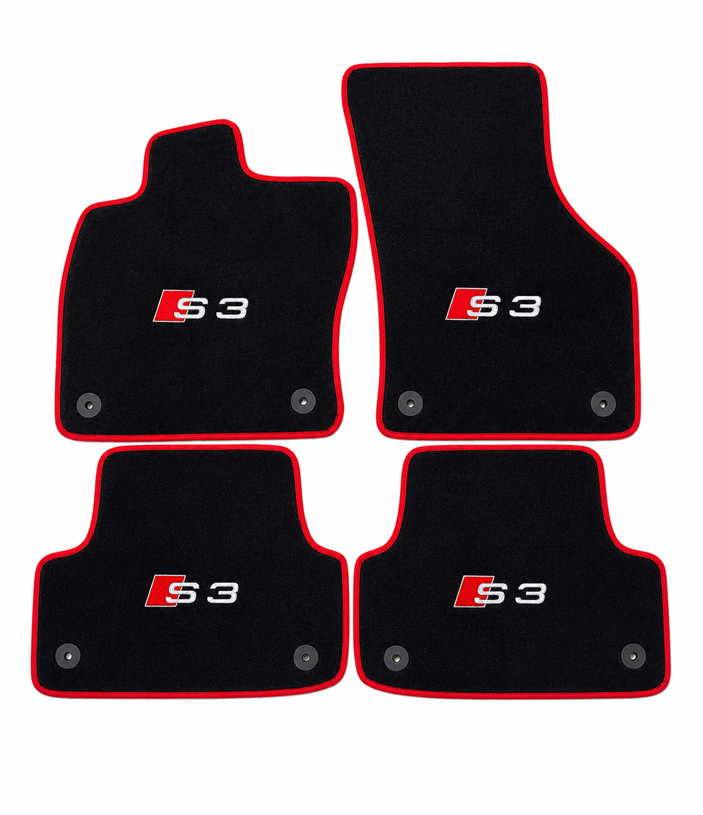 Audi S3 Premium Custom Fit Carpet Car Floor Mats – Full Set Interior Floor Mats for Cars
