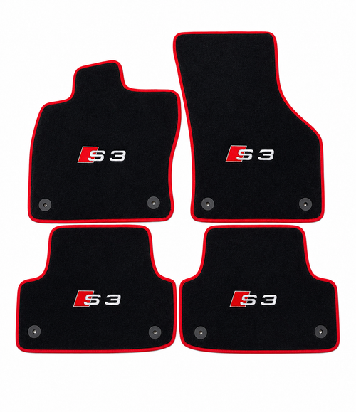 Audi S3 Premium Custom Fit Carpet Car Floor Mats – Full Set Interior Floor Mats for Cars