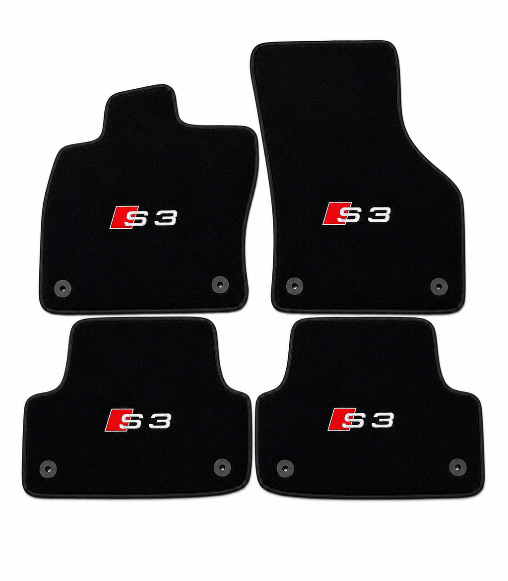 Audi S3 Premium Custom Fit Carpet Car Floor Mats – Full Set Interior Floor Mats for Cars