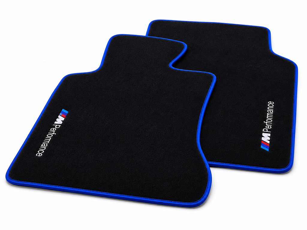 BMW M Performance Premium Custom Fit Carpet Car Floor Mats – Full Set Interior Floor Mats for Cars