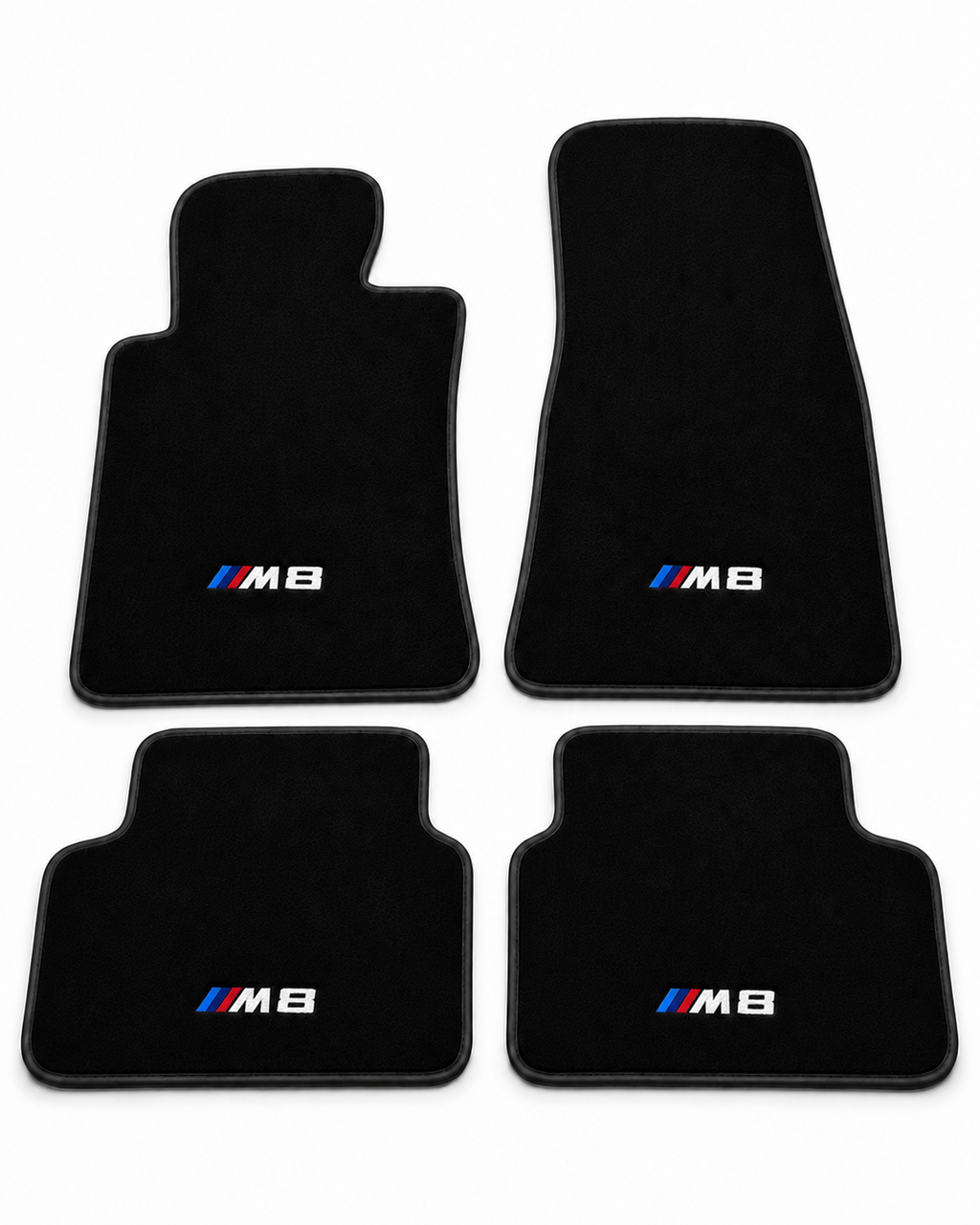 BMW M8 Premium Custom Fit Carpet Car Floor Mats – Full Set Interior Floor Mats for Cars
