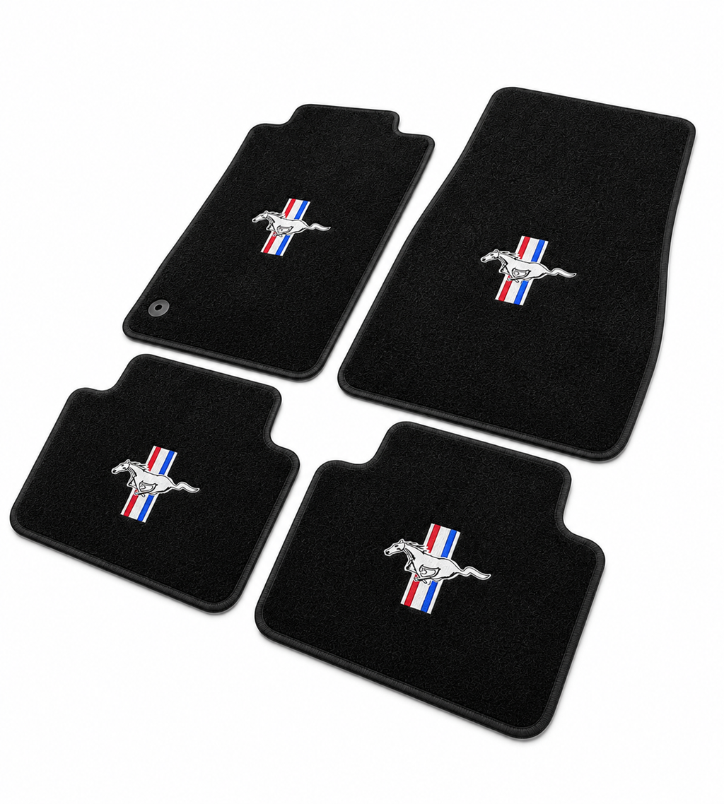 MUSTANG Premium Custom Fit Carpet Car Floor Mats – Full Set Interior Floor Mats for Cars