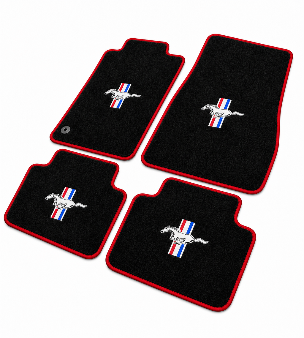 MUSTANG Premium Custom Fit Carpet Car Floor Mats – Full Set Interior Floor Mats for Cars