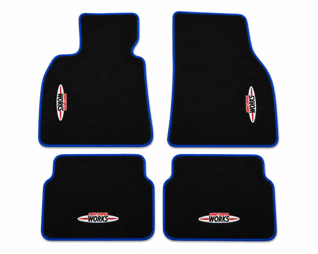 Mini John Cooper Works Premium Custom Fit Carpet Car Floor Mats – Full Set Interior Floor Mats for Cars