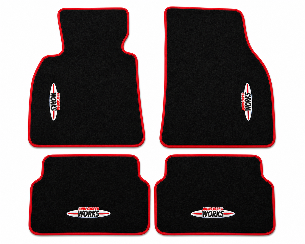 Mini John Cooper Works Premium Custom Fit Carpet Car Floor Mats – Full Set Interior Floor Mats for Cars