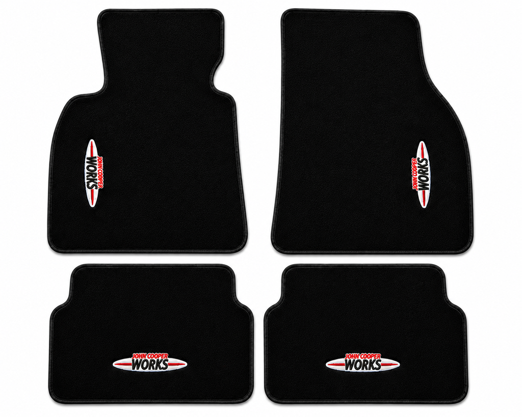 Mini John Cooper Works Premium Custom Fit Carpet Car Floor Mats – Full Set Interior Floor Mats for Cars