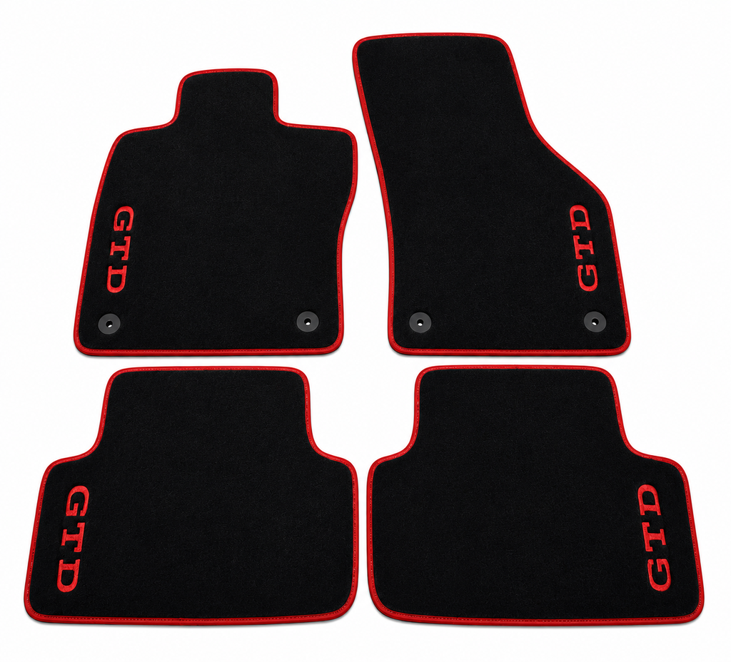 Volkswagen Golf GTD Premium Custom Fit Carpet Car Floor Mats – Full Set Interior Floor Mats for Cars