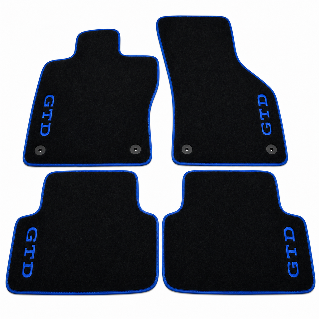 Volkswagen Golf GTD Premium Custom Fit Carpet Car Floor Mats – Full Set Interior Floor Mats for Cars