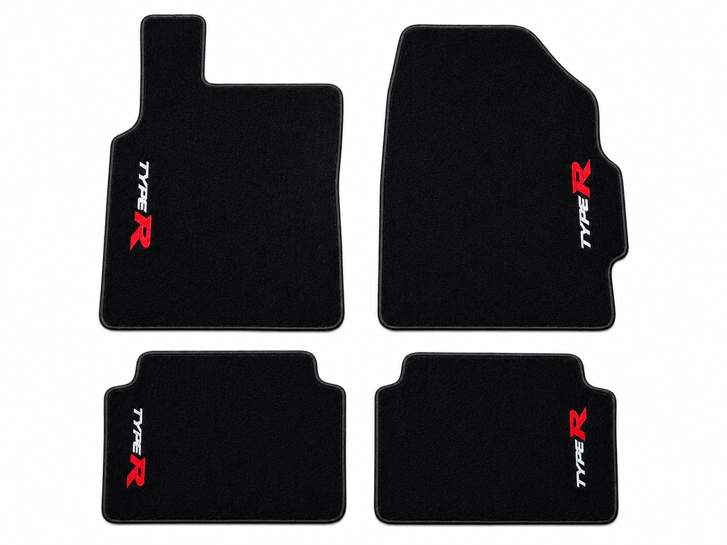 Honda Type-R Premium Custom Fit Carpet Car Floor Mats – Full Set Interior Floor Mats for Cars