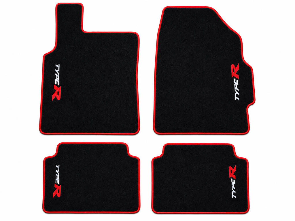 Honda Type-R Premium Custom Fit Carpet Car Floor Mats – Full Set Interior Floor Mats for Cars