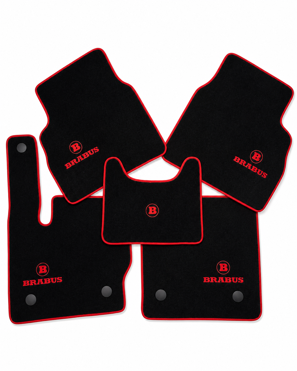 BRABUS Premium Custom Fit Carpet Car Floor Mats – Full Set Interior Floor Mats for Cars