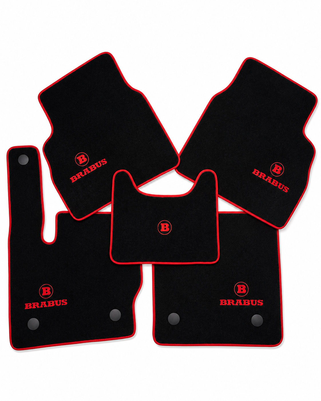 BRABUS Premium Custom Fit Carpet Car Floor Mats – Full Set Interior Floor Mats for Cars