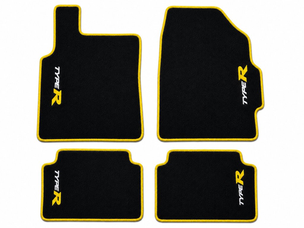 Honda Type-R Premium Custom Fit Carpet Car Floor Mats – Full Set Interior Floor Mats for Cars