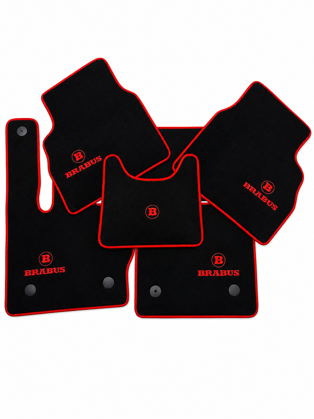 BRABUS Premium Custom Fit Carpet Car Floor Mats – Full Set Interior Floor Mats for Cars