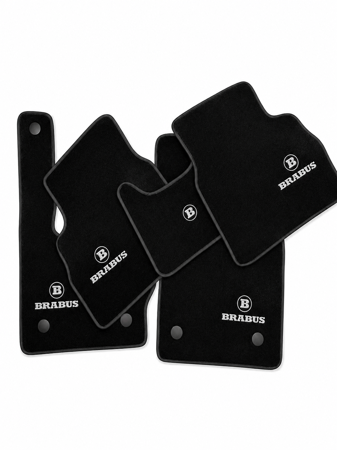 BRABUS Premium Custom Fit Carpet Car Floor Mats – Full Set Interior Floor Mats for Cars