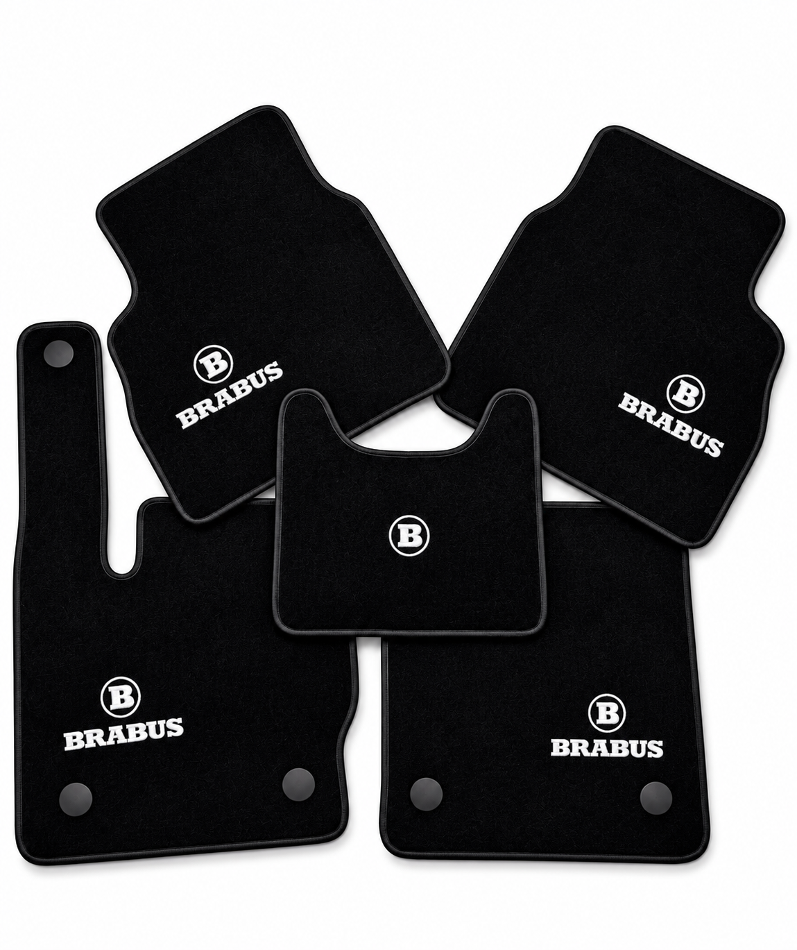 BRABUS Premium Custom Fit Carpet Car Floor Mats – Full Set Interior Floor Mats for Cars