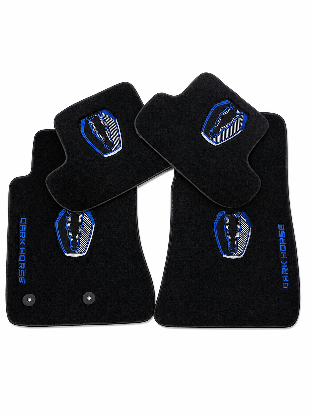MUSTANG DARK HORSE Premium Custom Fit Carpet Car Floor Mats – Full Set Interior Floor Mats for Cars