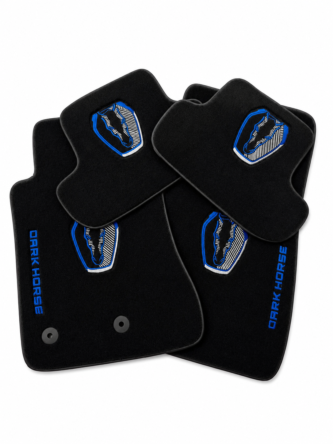 MUSTANG DARK HORSE Premium Custom Fit Carpet Car Floor Mats – Full Set Interior Floor Mats for Cars
