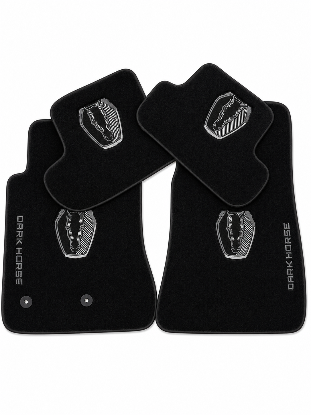 MUSTANG DARK HORSE Premium Custom Fit Carpet Car Floor Mats – Full Set Interior Floor Mats for Cars