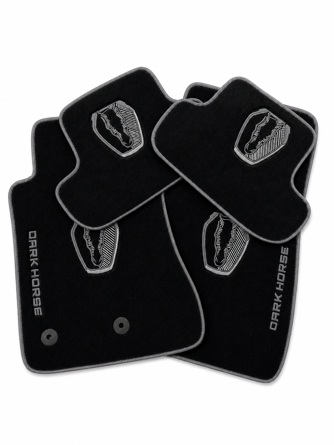 MUSTANG DARK HORSE Premium Custom Fit Carpet Car Floor Mats – Full Set Interior Floor Mats for Cars