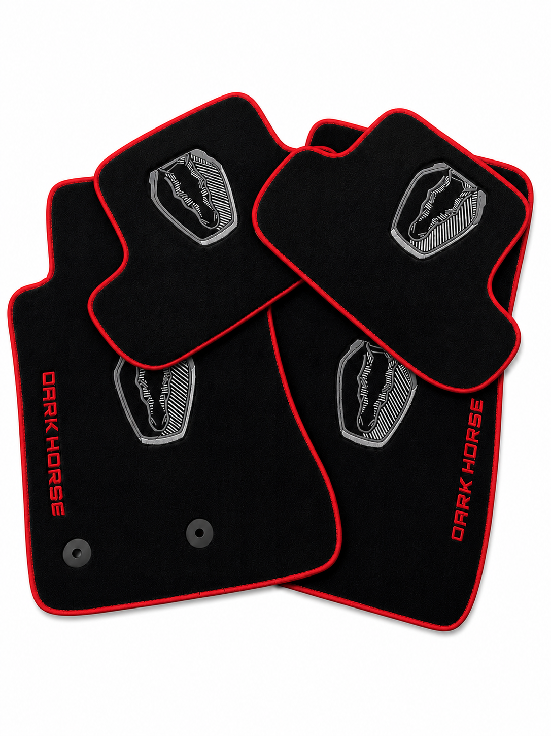 MUSTANG DARK HORSE Premium Custom Fit Carpet Car Floor Mats – Full Set Interior Floor Mats for Cars