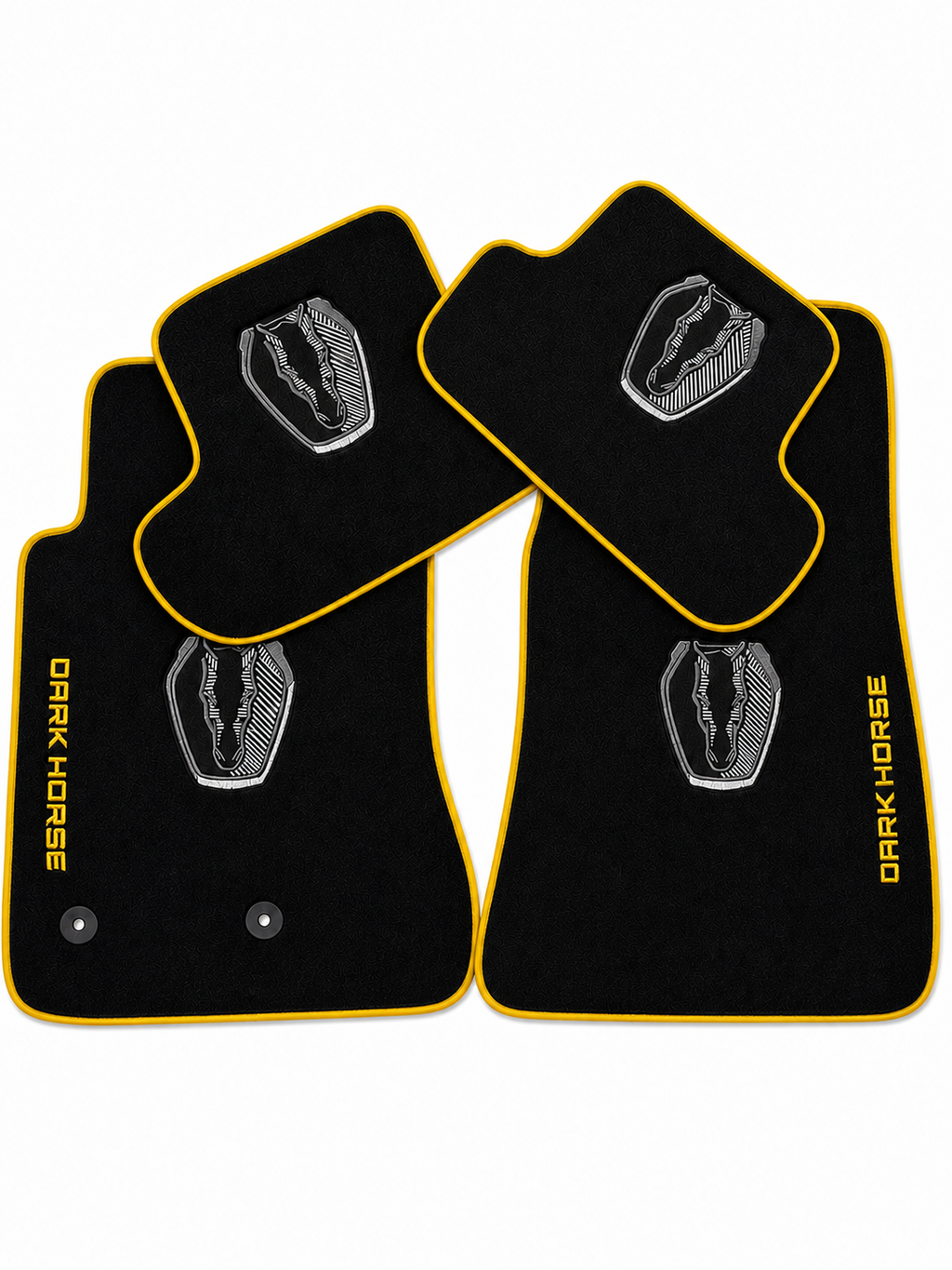 MUSTANG DARK HORSE Premium Custom Fit Carpet Car Floor Mats – Full Set Interior Floor Mats for Cars