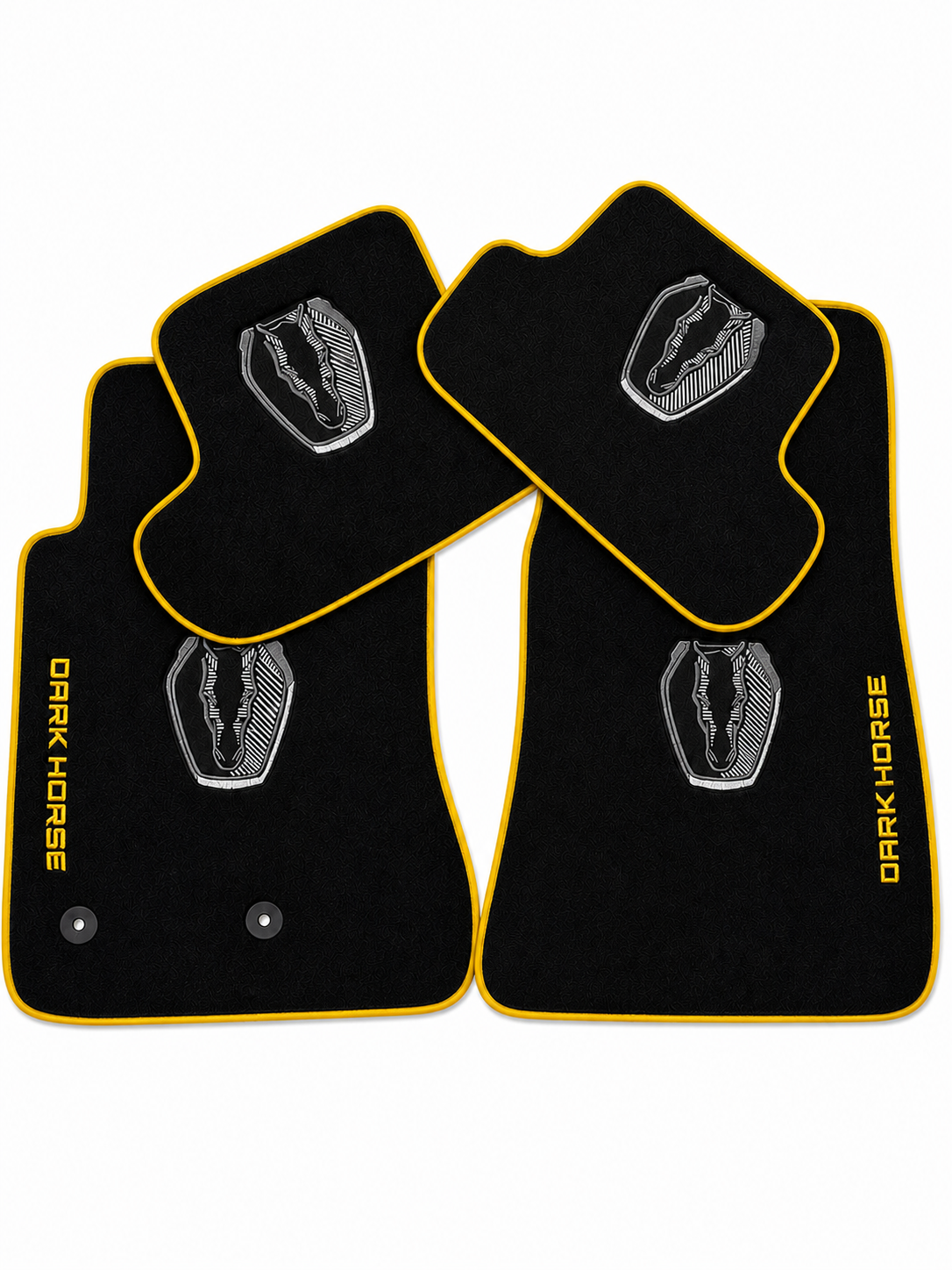 MUSTANG DARK HORSE Premium Custom Fit Carpet Car Floor Mats – Full Set Interior Floor Mats for Cars