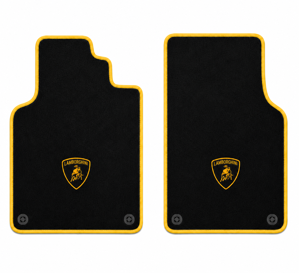 Lamborghini Premium Custom Fit Carpet Car Floor Mats – Full Set Interior Floor Mats for Cars