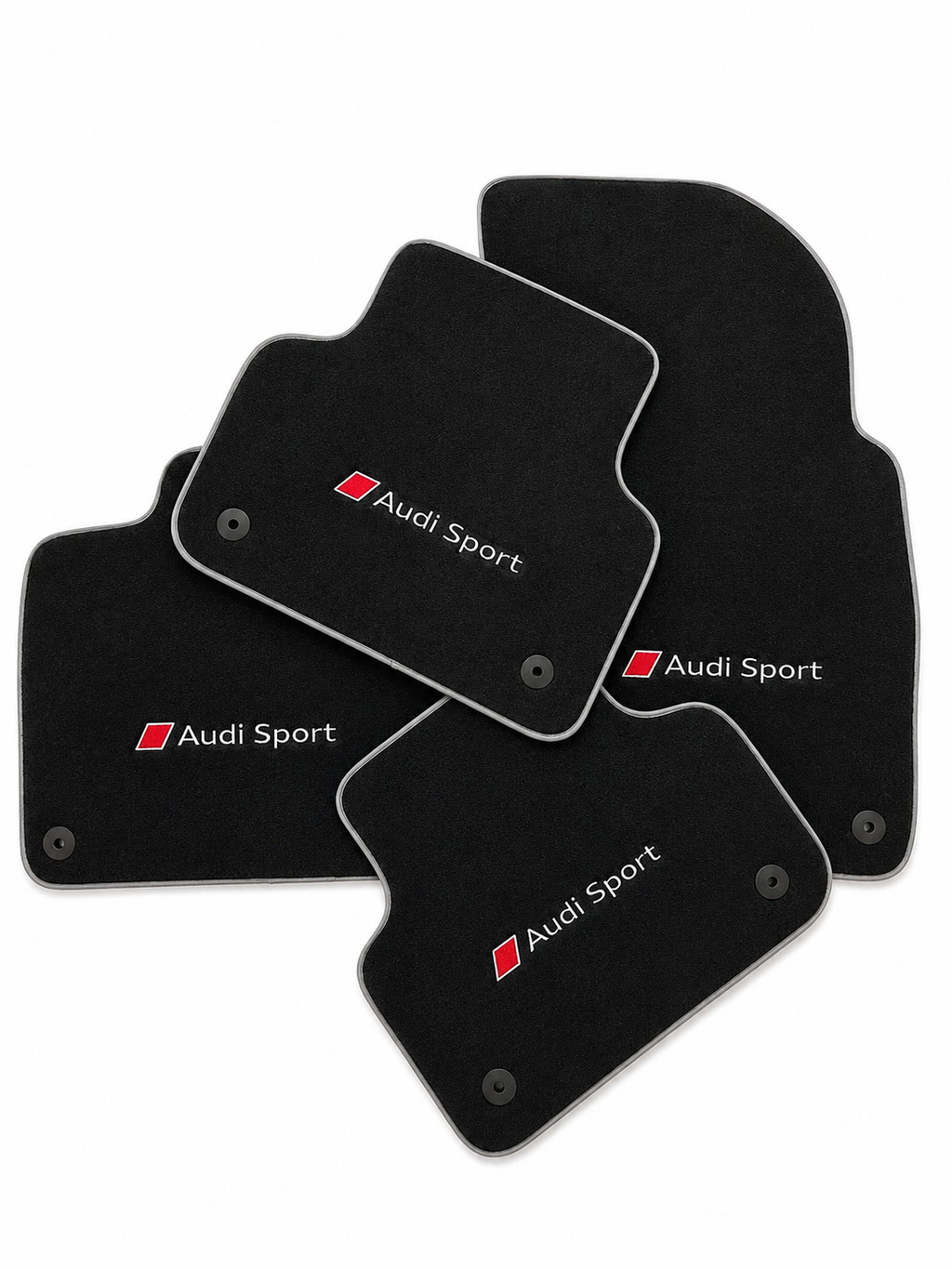 Audi Sport Premium Custom Fit Carpet Car Floor Mats – Full Set Interior Floor Mats for Cars
