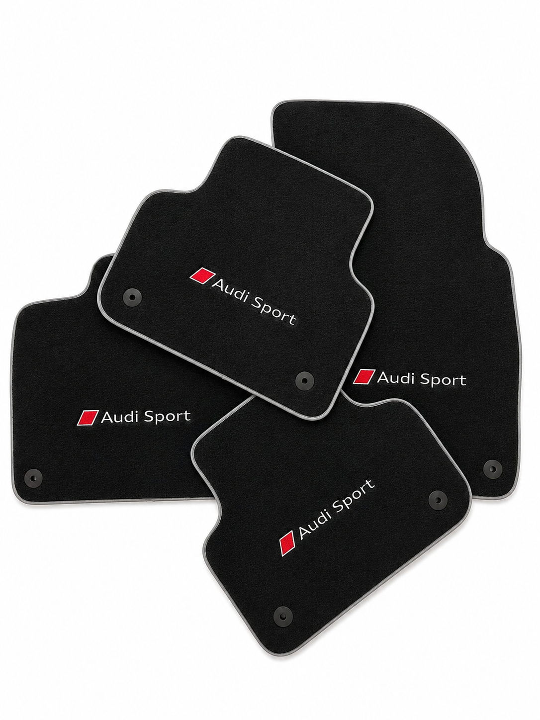 Audi Sport Premium Custom Fit Carpet Car Floor Mats – Full Set Interior Floor Mats for Cars