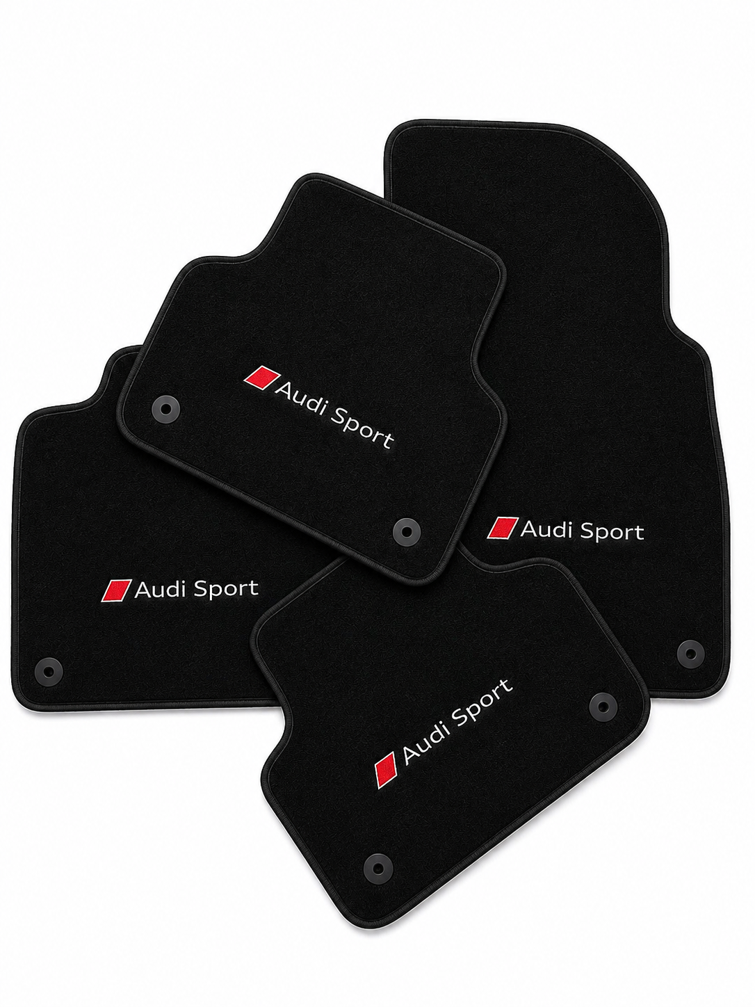 Audi Sport Premium Custom Fit Carpet Car Floor Mats – Full Set Interior Floor Mats for Cars