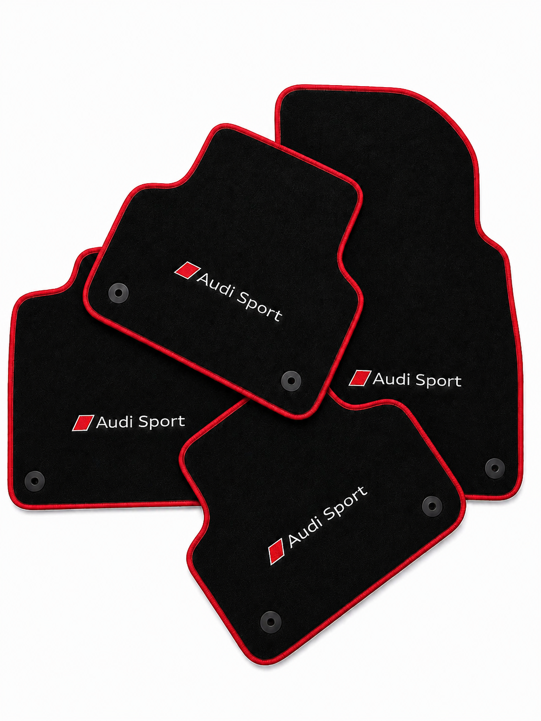 Audi Sport Premium Custom Fit Carpet Car Floor Mats – Full Set Interior Floor Mats for Cars