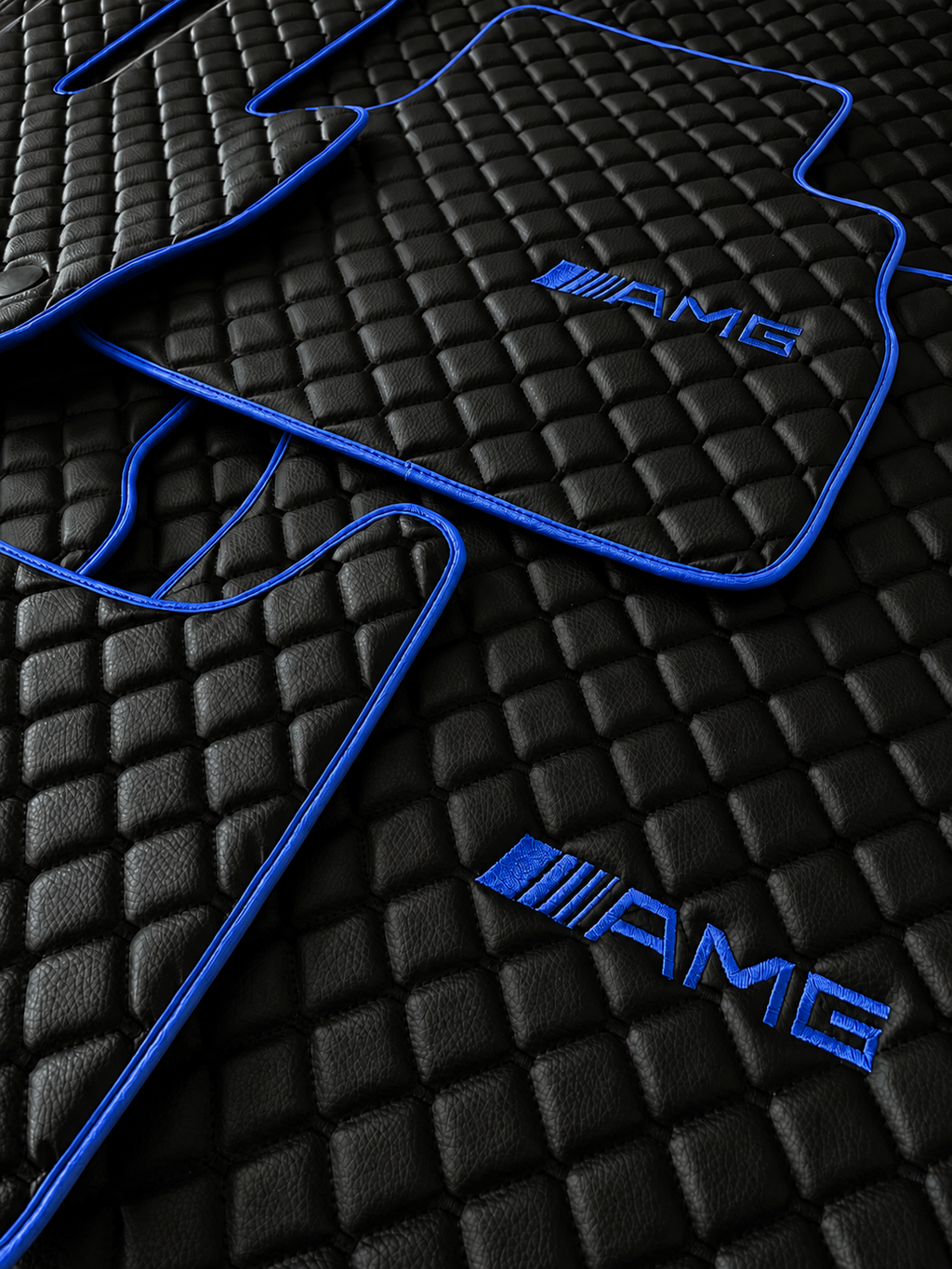 Mercedes Benz AMG Premium Custom Fit Leather Car Floor Mats – Full Set Interior Leather Floor Mats for Cars
