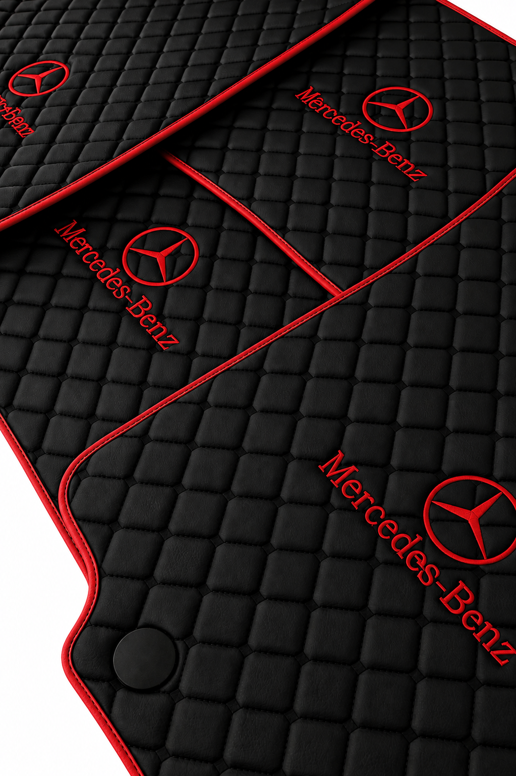 Mercedes Benz Premium Custom Fit Leather Car Floor Mats – Full Set Interior Leather Floor Mats for Cars