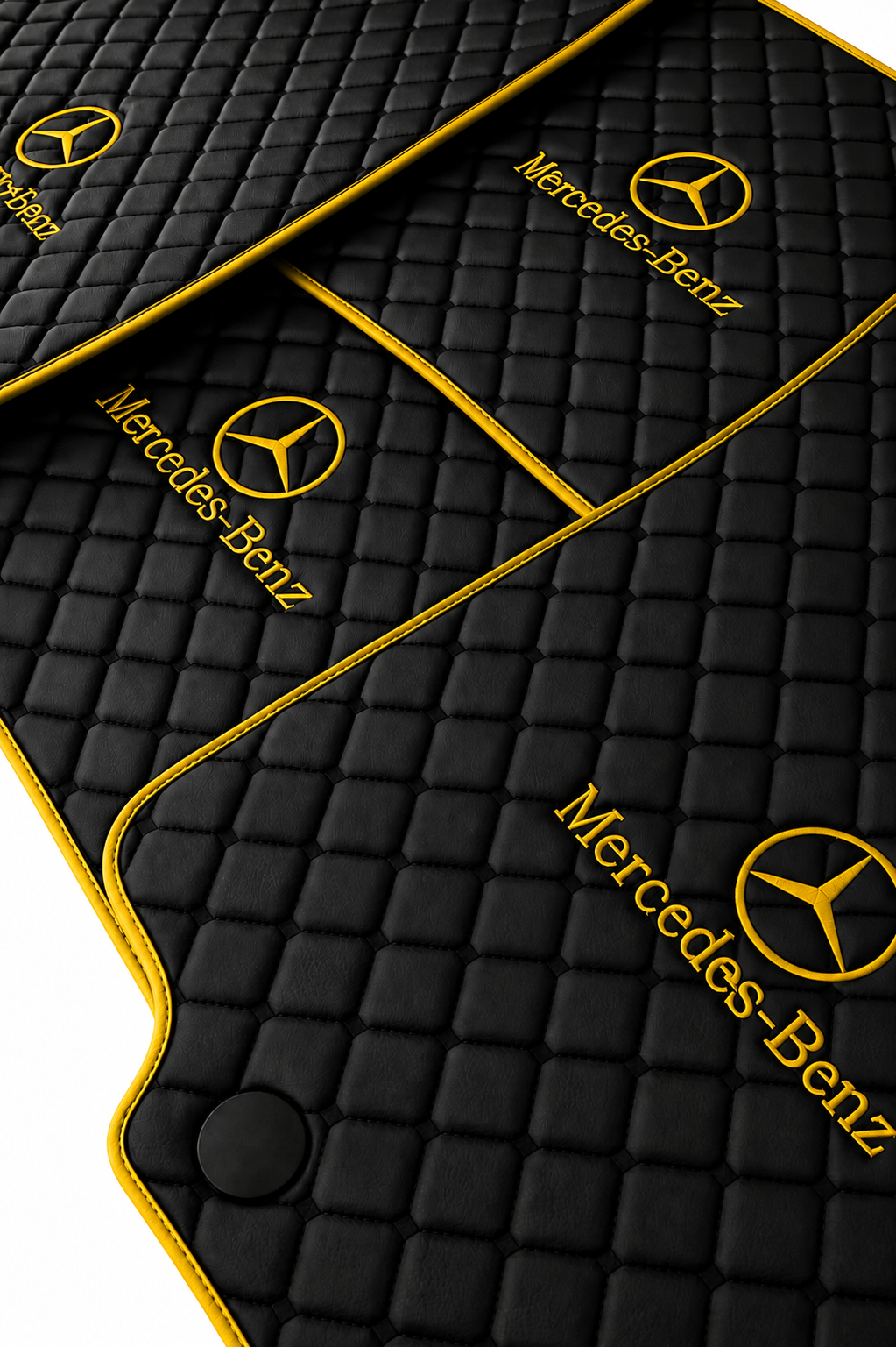Mercedes Benz Premium Custom Fit Leather Car Floor Mats – Full Set Interior Leather Floor Mats for Cars