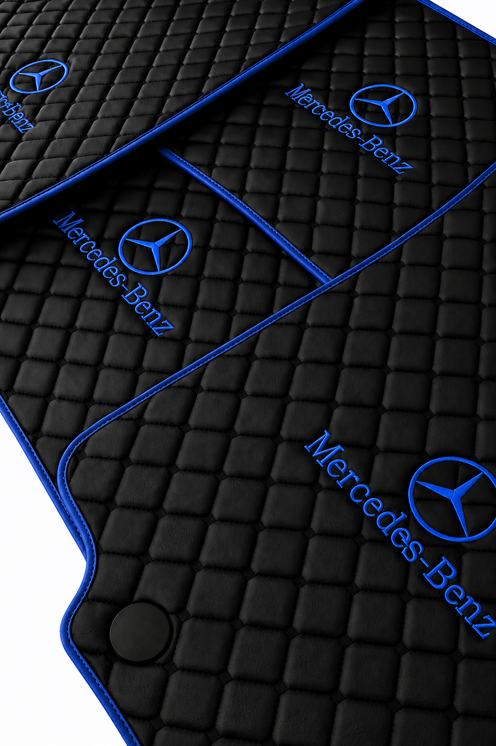 Mercedes Benz Premium Custom Fit Leather Car Floor Mats – Full Set Interior Leather Floor Mats for Cars