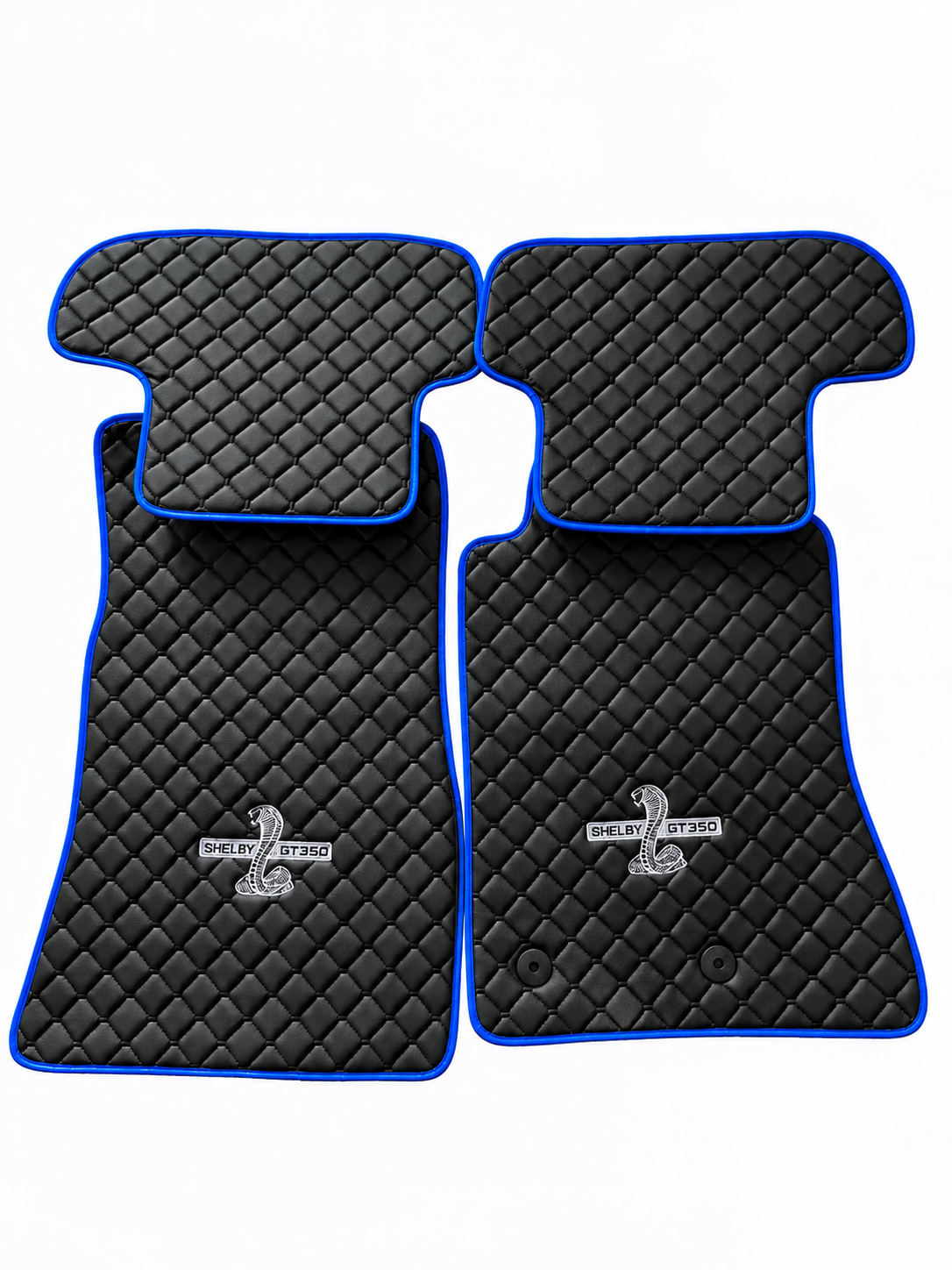 Shelby GT500 Premium Custom Fit Leather Car Floor Mats – Full Set Interior Leather Floor Mats for Cars