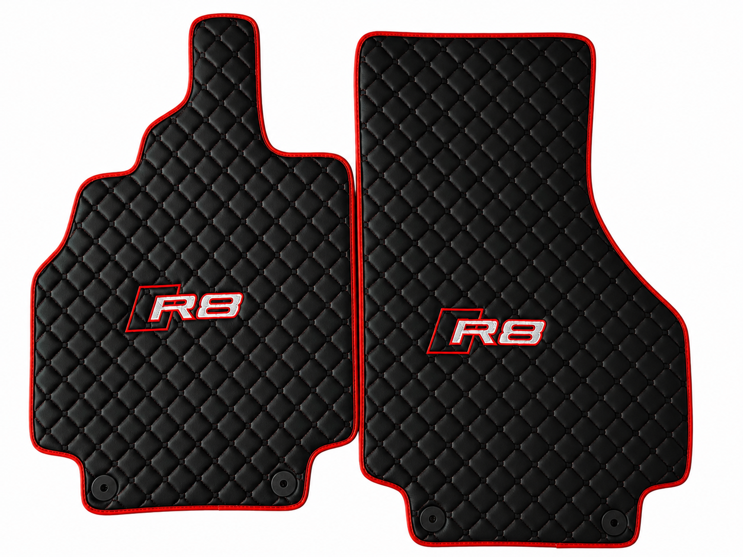 Audi R8 Premium Custom Fit Leather Car Floor Mats – Full Set Interior Leather Floor Mats for Cars