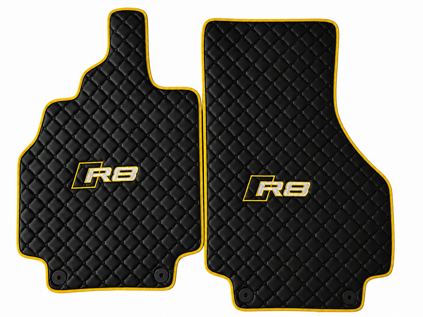 Audi R8 Premium Custom Fit Leather Car Floor Mats – Full Set Interior Leather Floor Mats for Cars
