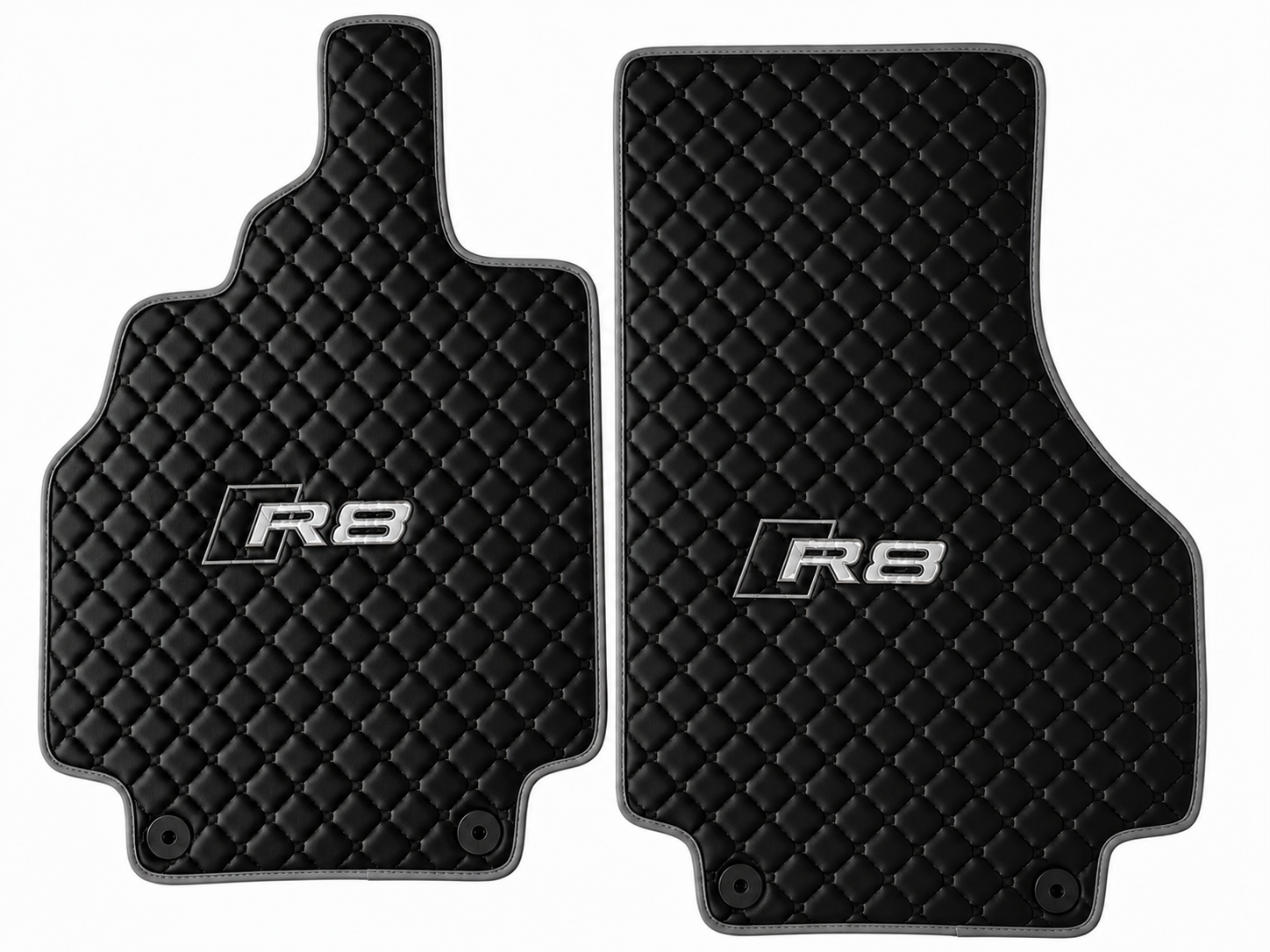 Audi R8 Premium Custom Fit Leather Car Floor Mats – Full Set Interior Leather Floor Mats for Cars