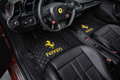 Ferrari Premium Leather Floor Mats  Diamond Quilted Design with Prancing Horse  Luxury Car Mat Set