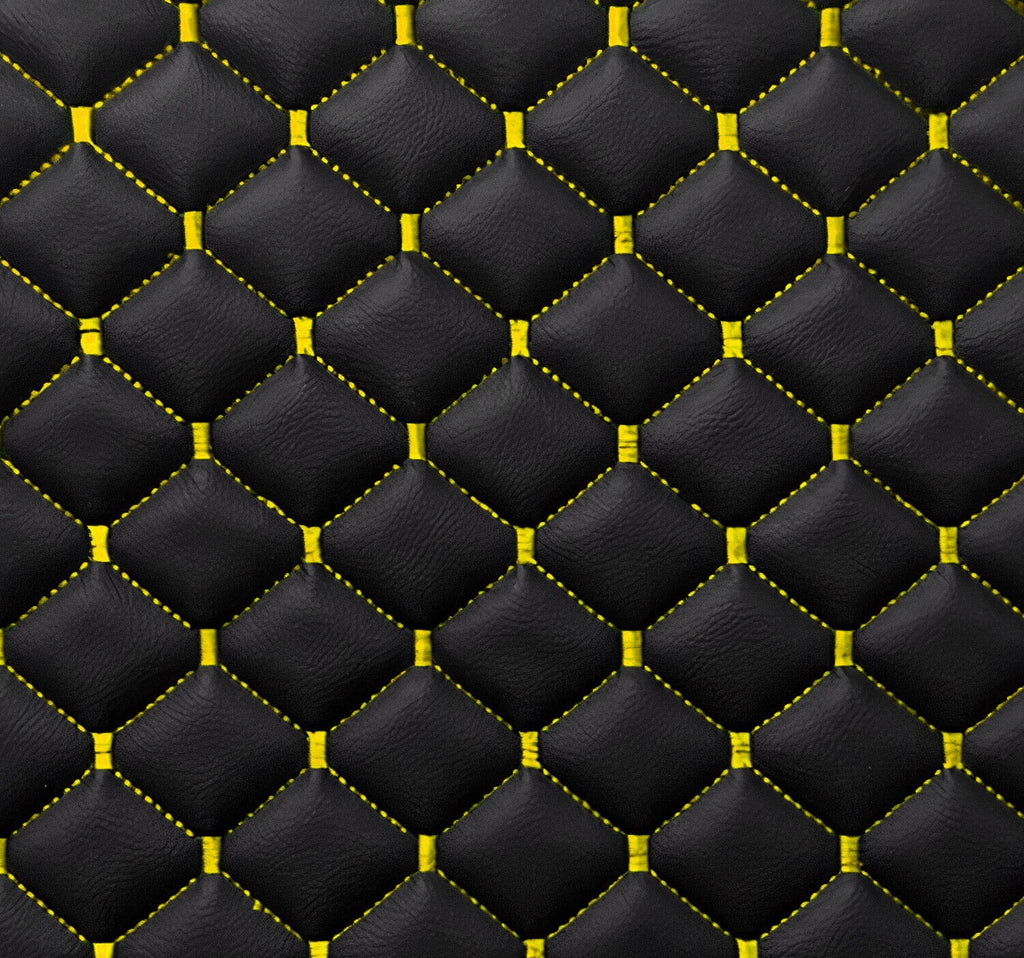 Ferrari Premium Leather Floor Mats  Diamond Quilted Design with Prancing Horse  Luxury Car Mat Set