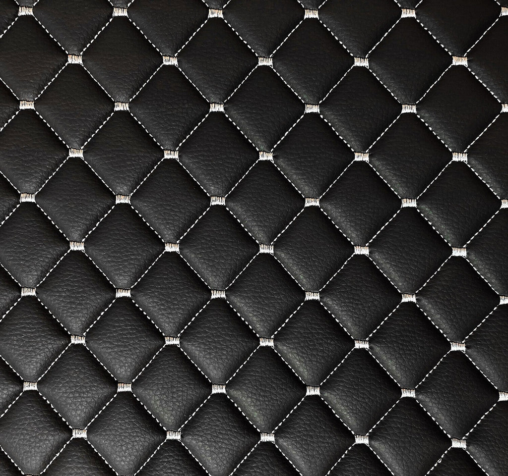 Ferrari Premium Leather Floor Mats  Diamond Quilted Design with Prancing Horse  Luxury Car Mat Set