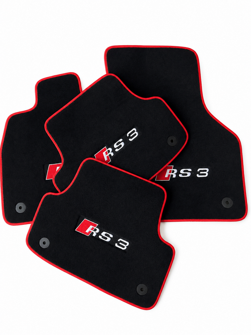Audi RS3 Premium Custom Fit Carpet Car Floor Mats – Full Set Interior Floor Mats for Cars