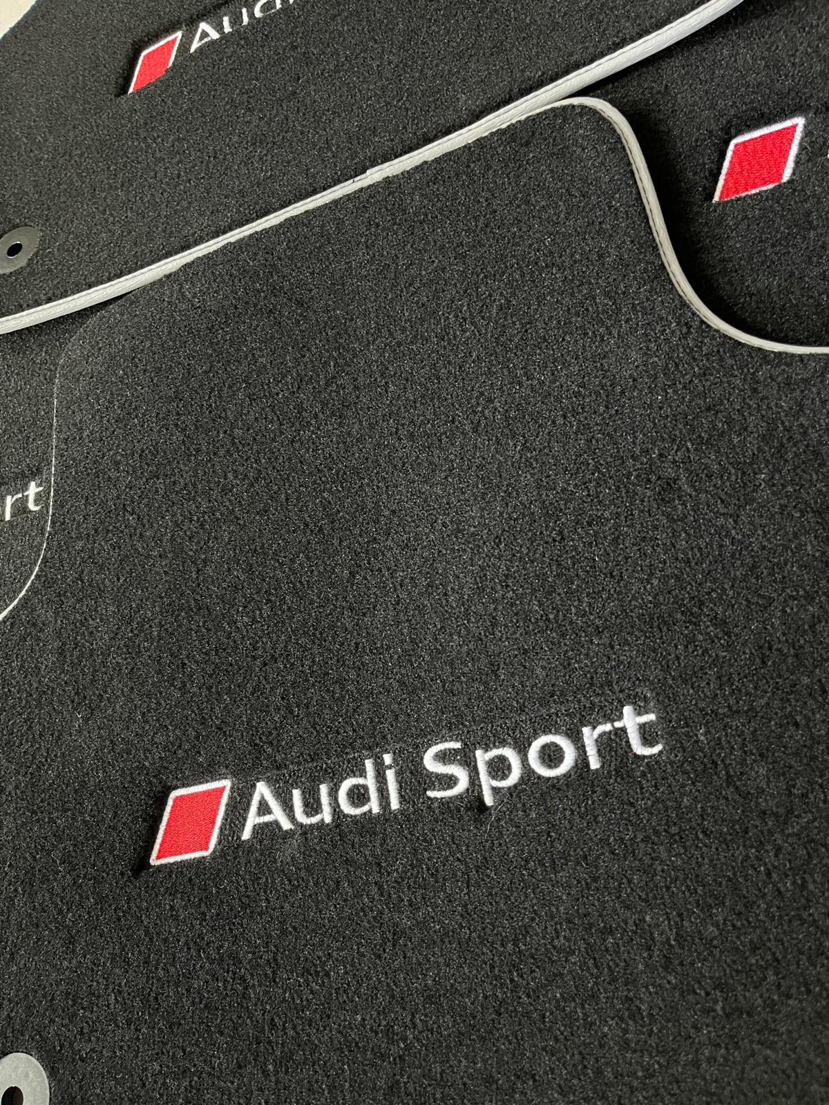 Audi Sport Premium Custom Fit Carpet Car Floor Mats – Full Set Interior Floor Mats for Cars