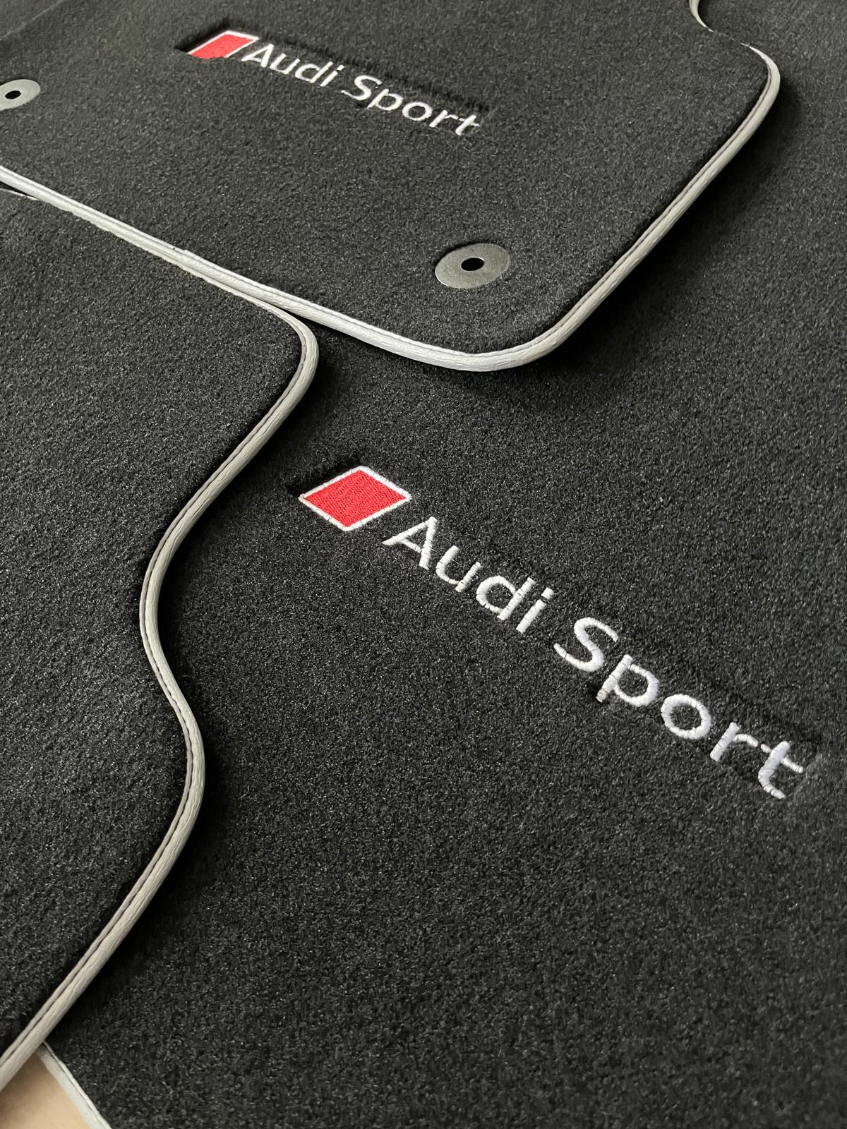 Audi Sport Premium Custom Fit Carpet Car Floor Mats – Full Set Interior Floor Mats for Cars