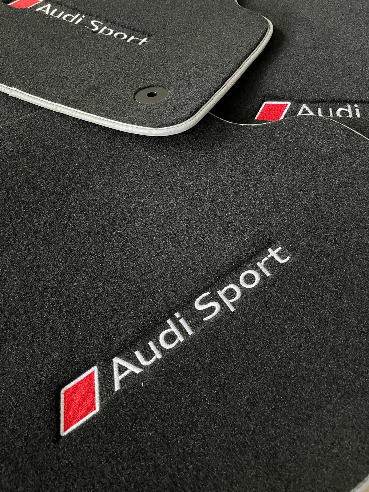 Audi Sport Premium Custom Fit Carpet Car Floor Mats – Full Set Interior Floor Mats for Cars
