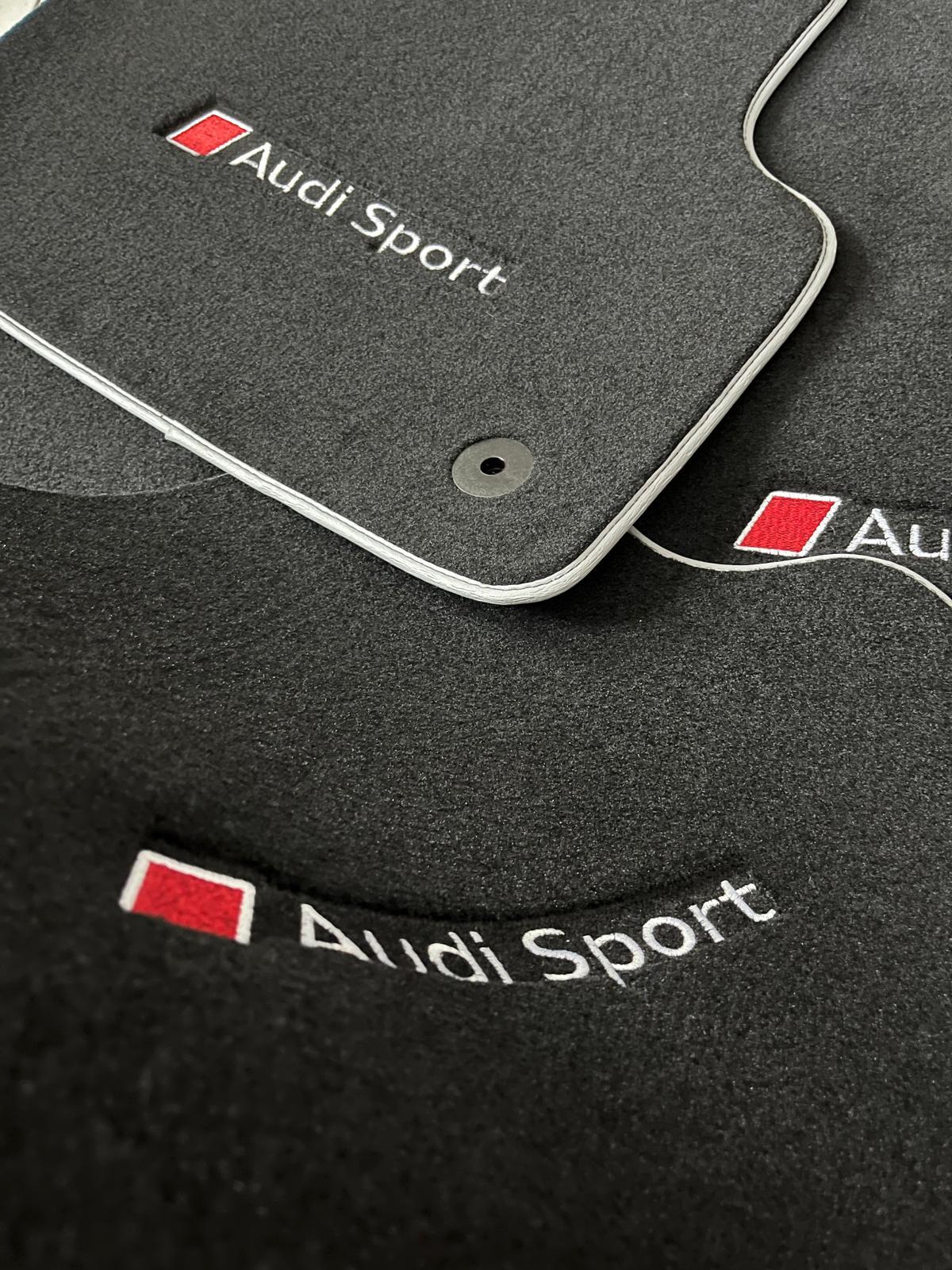 Audi Sport Premium Custom Fit Carpet Car Floor Mats – Full Set Interior Floor Mats for Cars